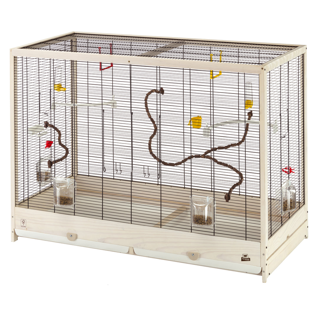 Cage à Oiseaux En Bois Faite Main : Canari, Pinson, Perruche - Canada