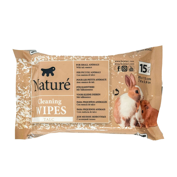 LINGETTES AU TALC POUR PETITS ANIMAUX NATURÉ (X15)