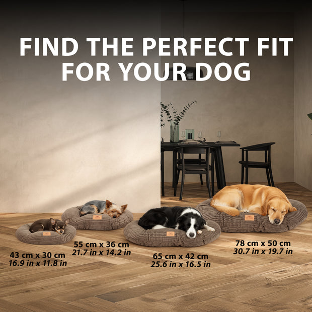 RELAX CORDUROY Coussin ovale pour chiens et chats