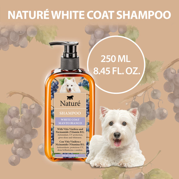 SHAMPOING NATURÉ POUR CHIENS À POIL BLANC