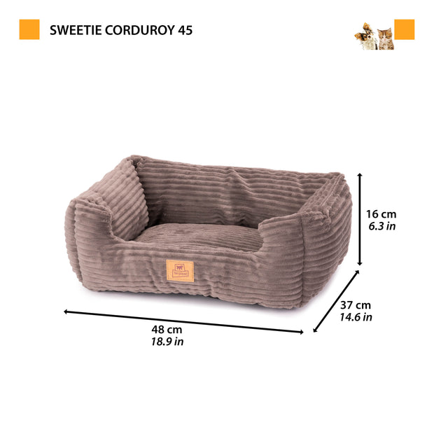 SWEETIE CORDUROY Panier moelleux pour chiens et chats