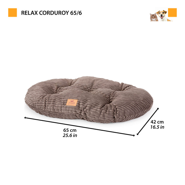 RELAX CORDUROY Coussin ovale pour chiens et chats