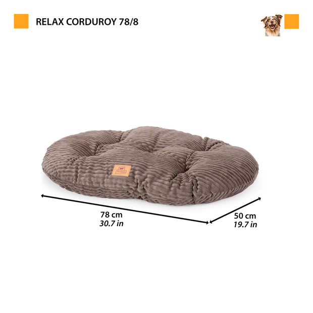 RELAX CORDUROY Coussin ovale pour chiens et chats