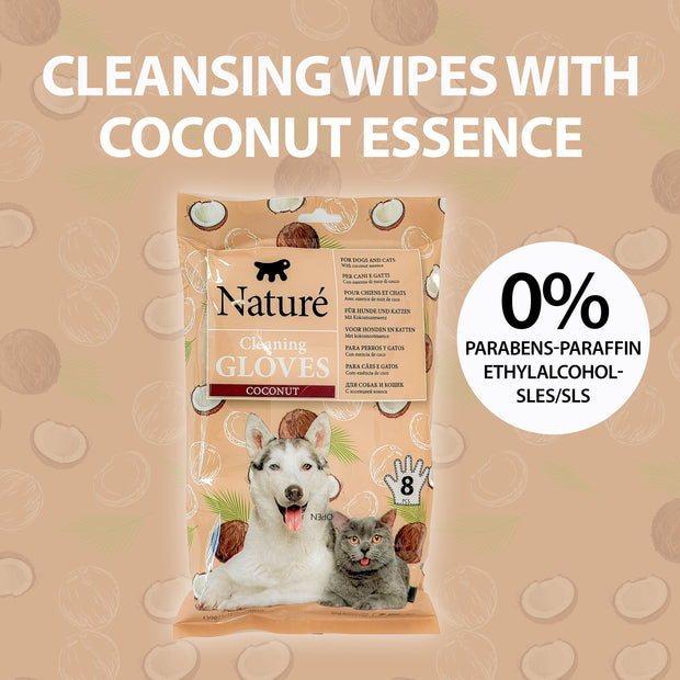 NATURÉ GANTS NETTOYANTS À LA NOIX DE COCO (X8)