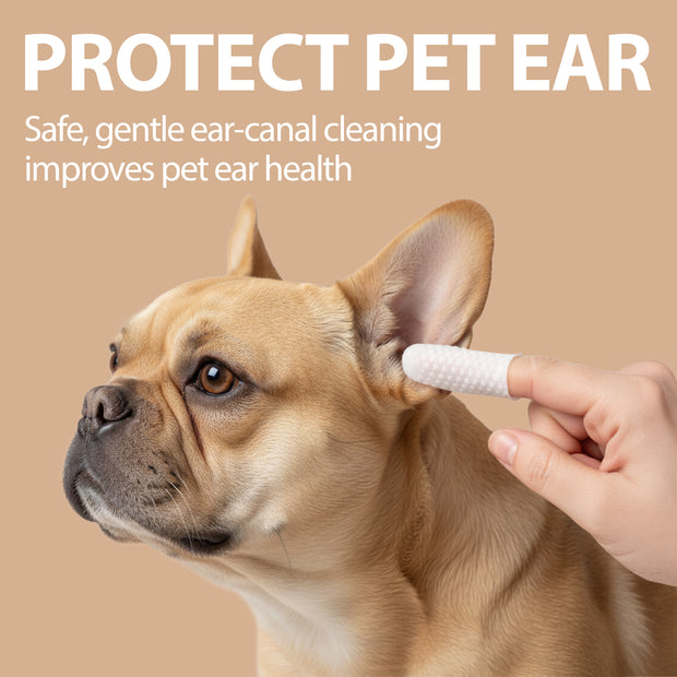 LINGETTES JETABLES POUR LE NETTOYAGE DES OREILLES DES CHIENS ET DES CHATS (x50) - NATURÉ