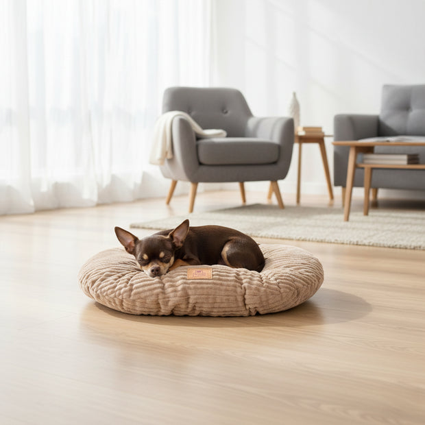 RELAX CORDUROY Coussin ovale pour chiens et chats