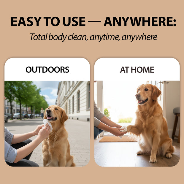 LINGETTES DE VOYAGE NATURÈ POUR CHIENS ET CHATS (x8)