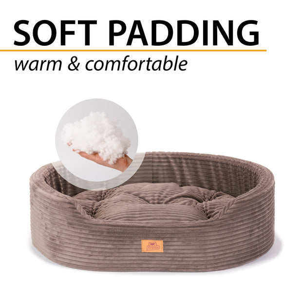 DANDY CORDUROY Panier divan avec coussin amovible pour chiens et chats