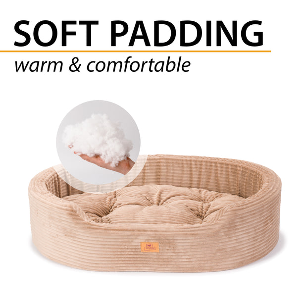 DANDY CORDUROY Panier divan avec coussin amovible pour chiens et chats