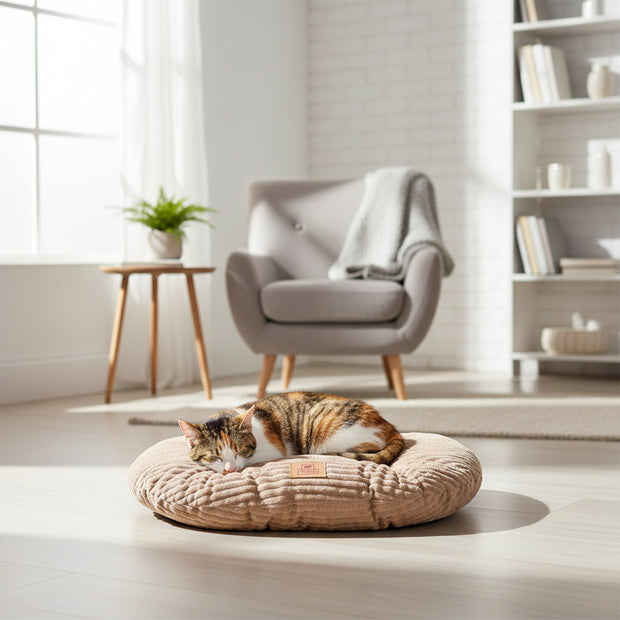RELAX CORDUROY Coussin ovale pour chiens et chats