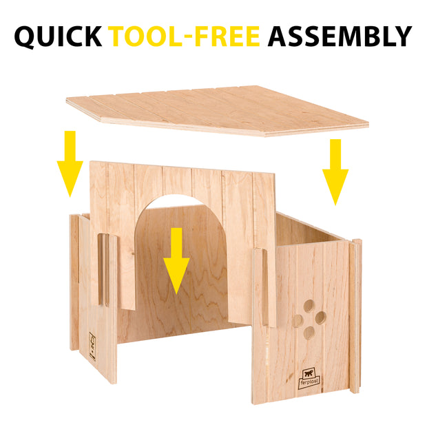 SIN CORNER Maison d’angle en bois pour petits animaux